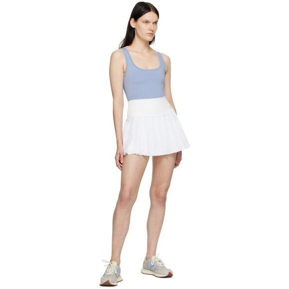 NEW Heros White The Tennis Swim Pleated Preppy Mini Skirt Athletic Workout Cute - Picture 1 of 11
